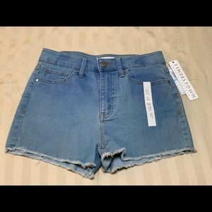 Tinsel Town Frayed Denim Shorts